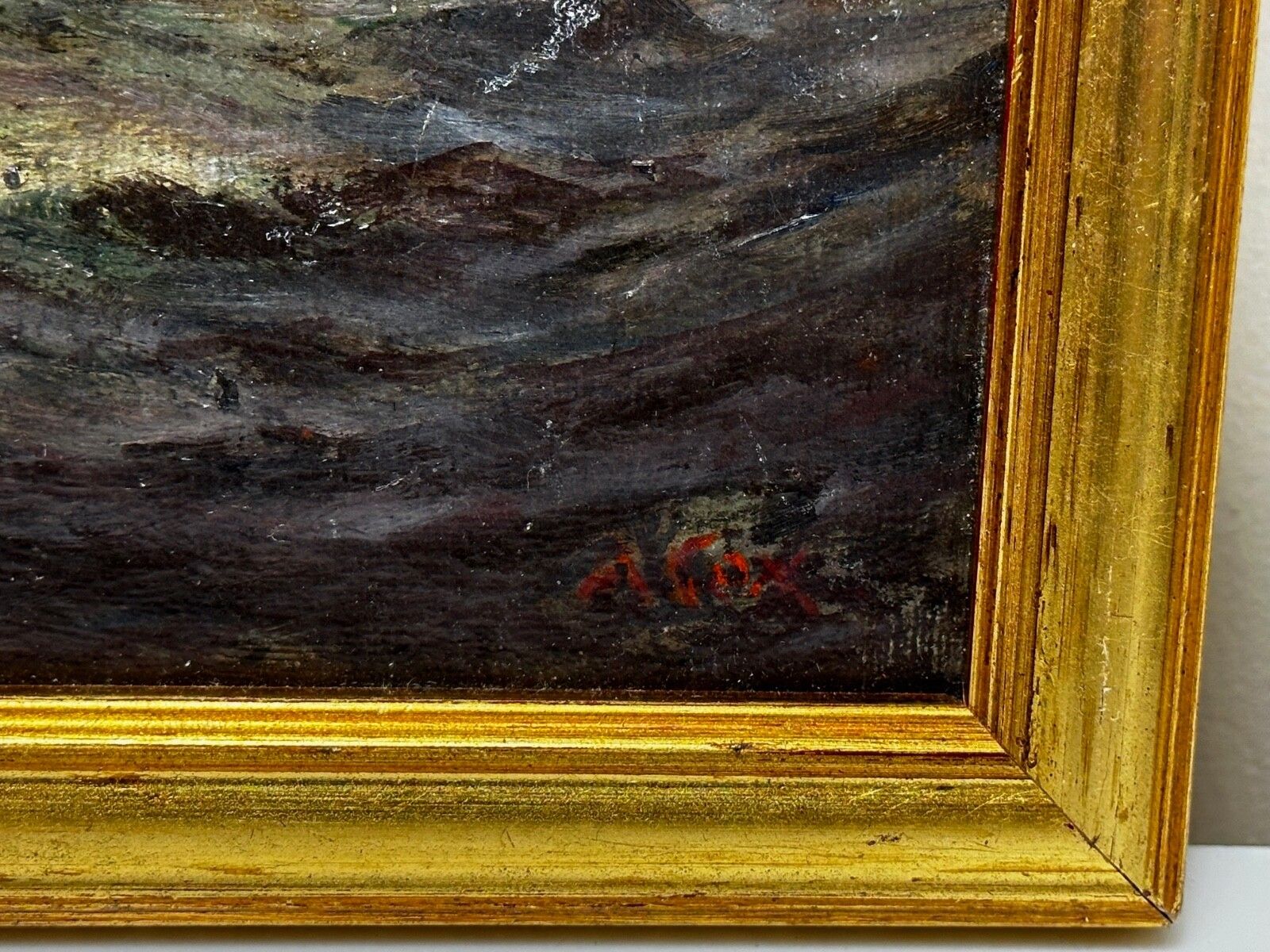 Antique Marine Oil Painting Spring Breeze & Squally Garwick Bay Isle Of Man photo vinterior