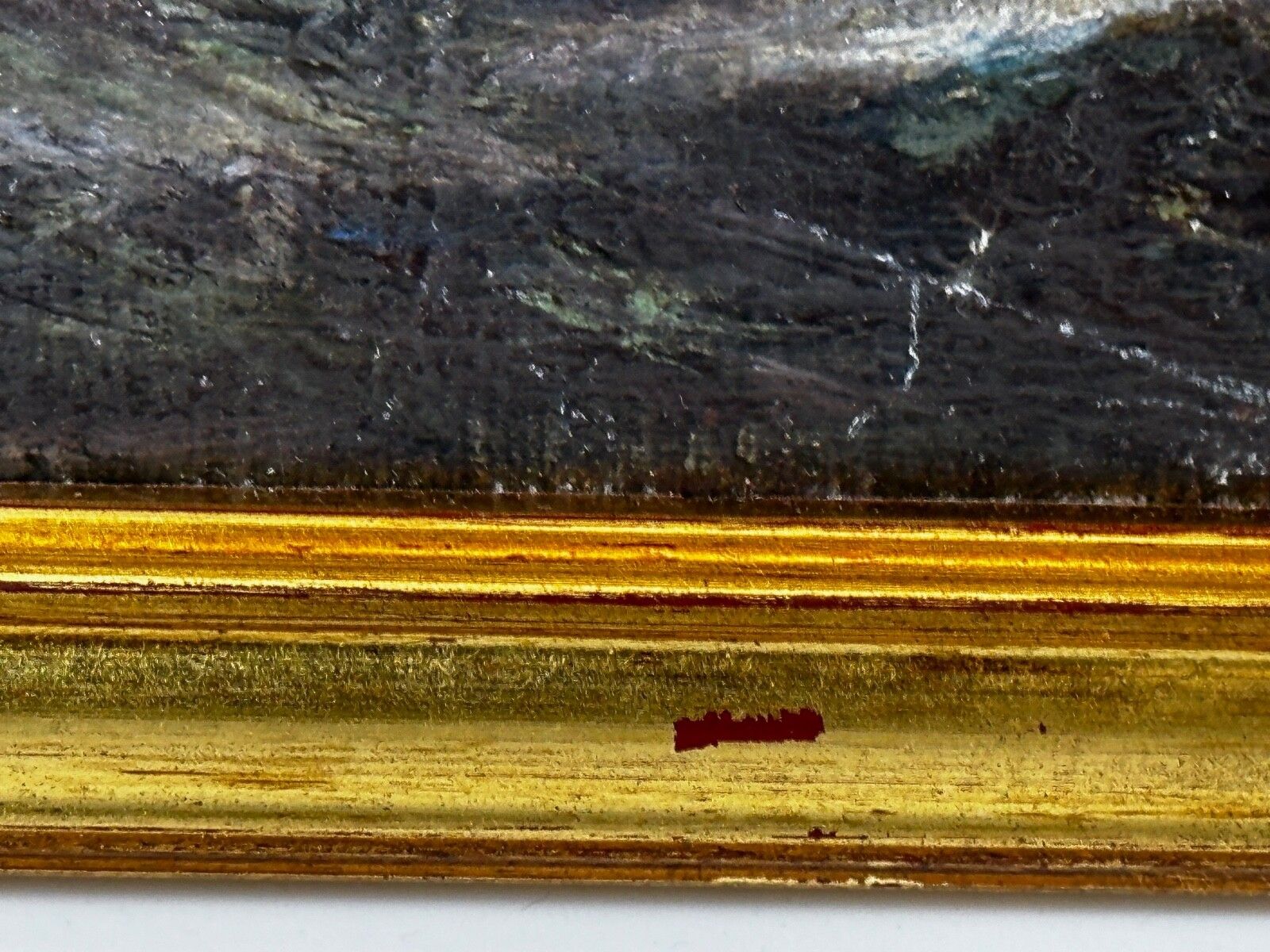 photo vinterior Antique Marine Oil Painting Spring Breeze & Squally Garwick Bay Isle Of Man