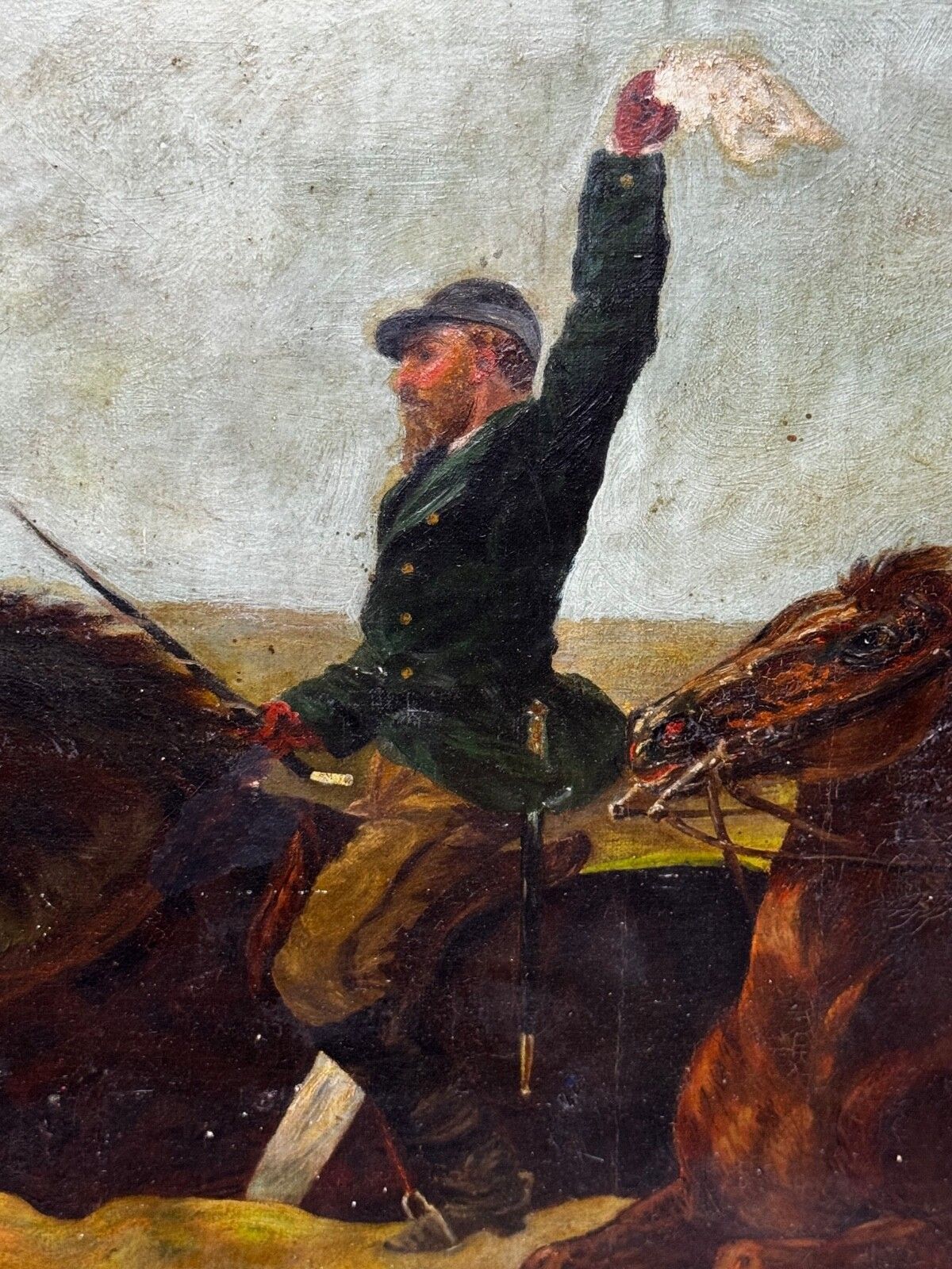 photo buy Franse schildering uit de 19e eeuw, jachtscène met ruiter in volle galop, Guillaume Urban Régamey