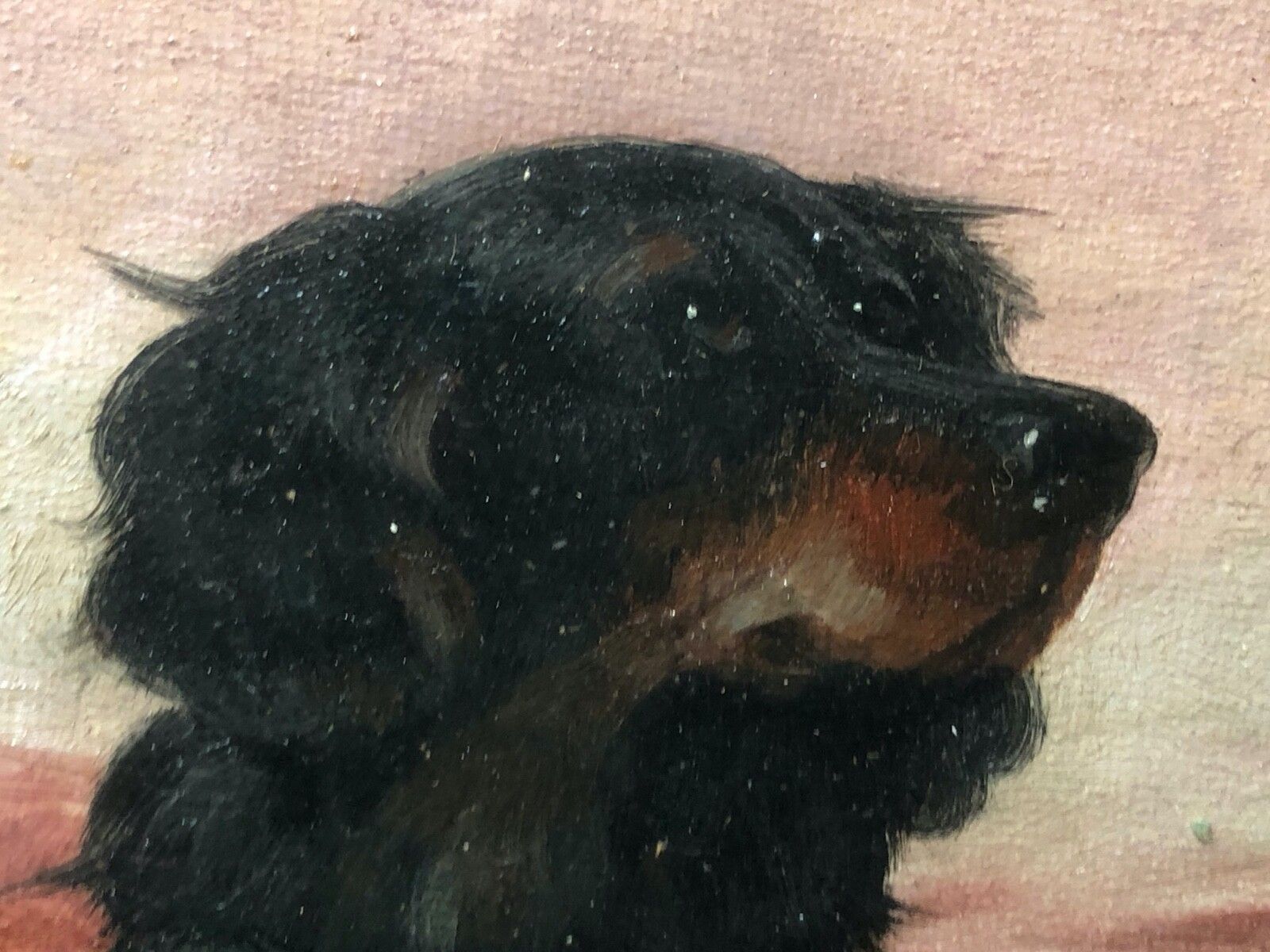 19e-eeuws olieverfchilderij "Game Dogs" gesigneerd Robert Cleminson photo 7500.0