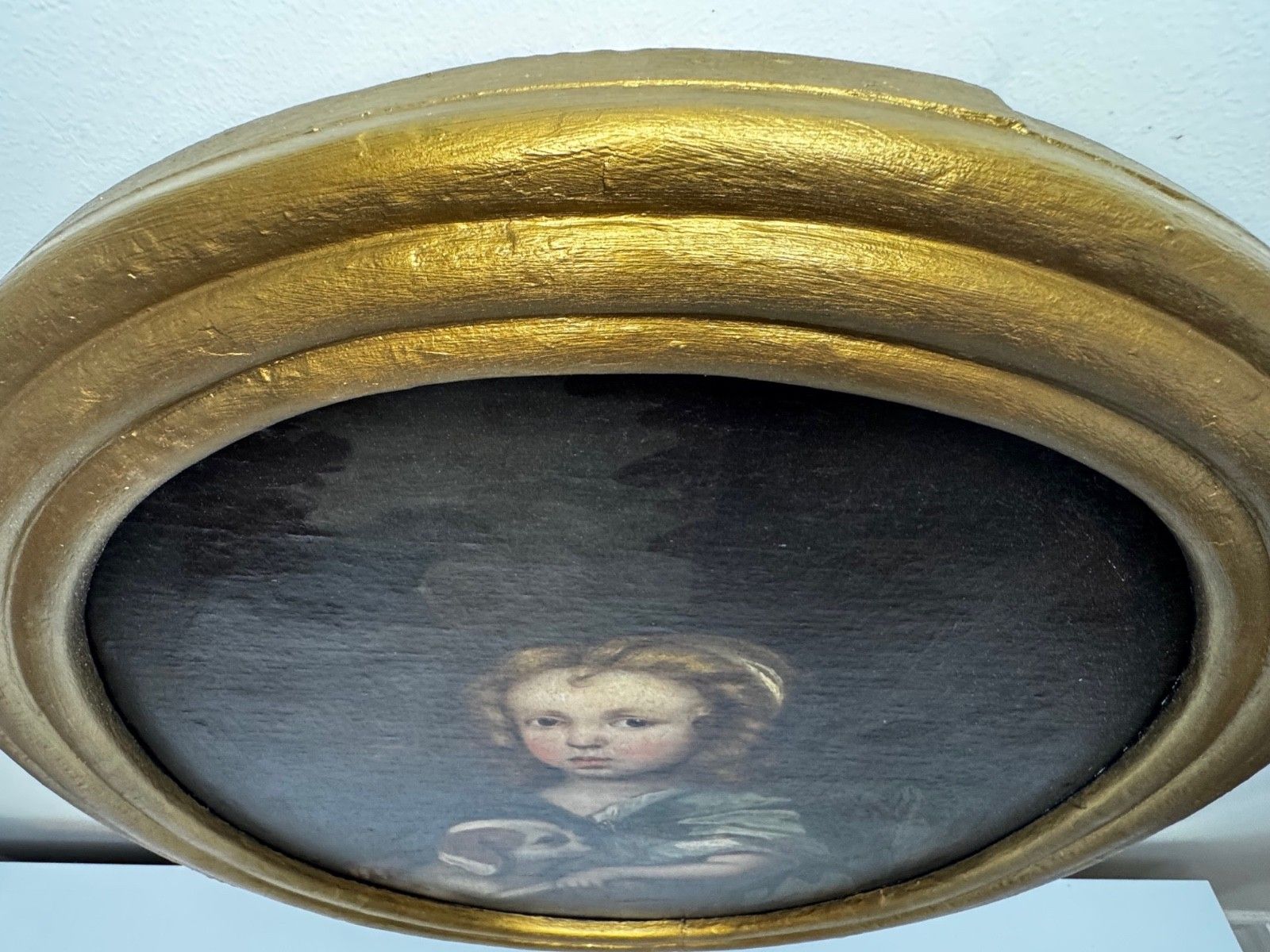 Kunst 17e-eeuws olieverfchilderij, Een Ontroerende Band, Jongen met King Charles Spaniel-pup, Cirkel van Mary Beale, ca. 1680 photo