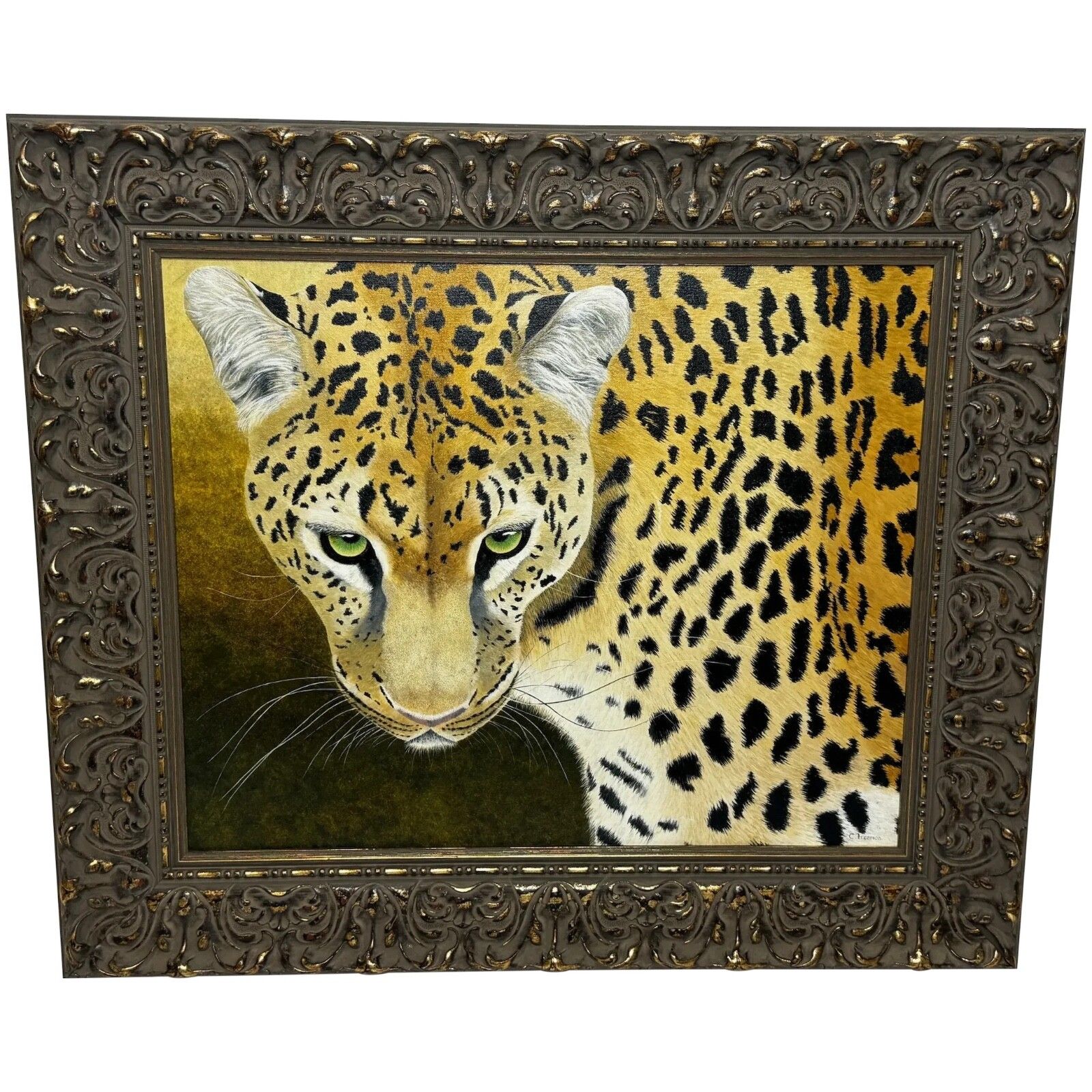 Wildlifeschilderij Luipaard in de Wildernis Masai Mara Kenia, naar voorbeeld van Pip McGarry