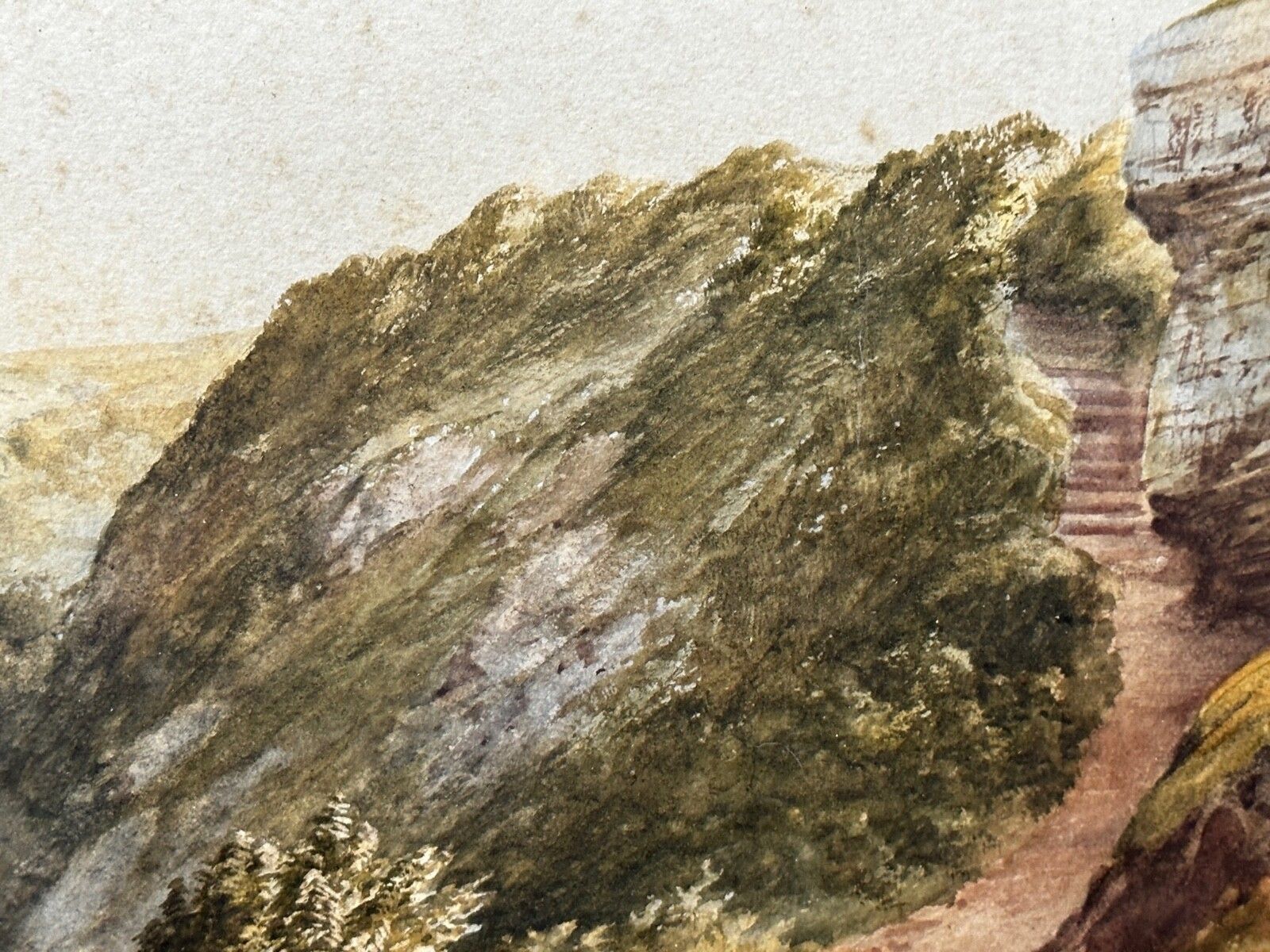 Kunst Groot aquarel kustlandschap Babbacombe Beach Devon, begin 20e eeuw, door Samuel Edward Kelly photo