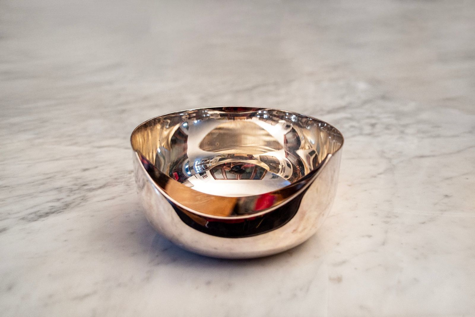 Silver Plated Sculpture Bowl By Lino Sabattini 1970s photo furniture