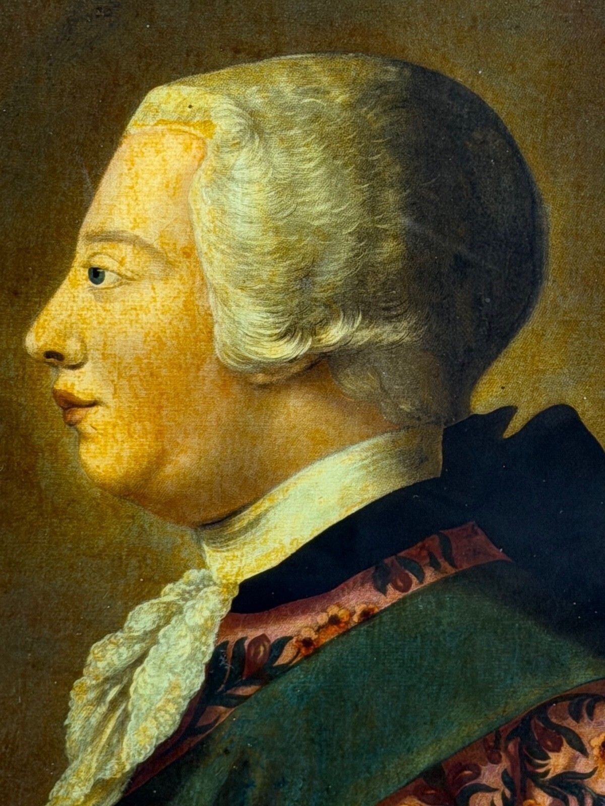 Reverse Painted Portrait Mezzotint King George III Engraved By Richard Purcell photo Kunst