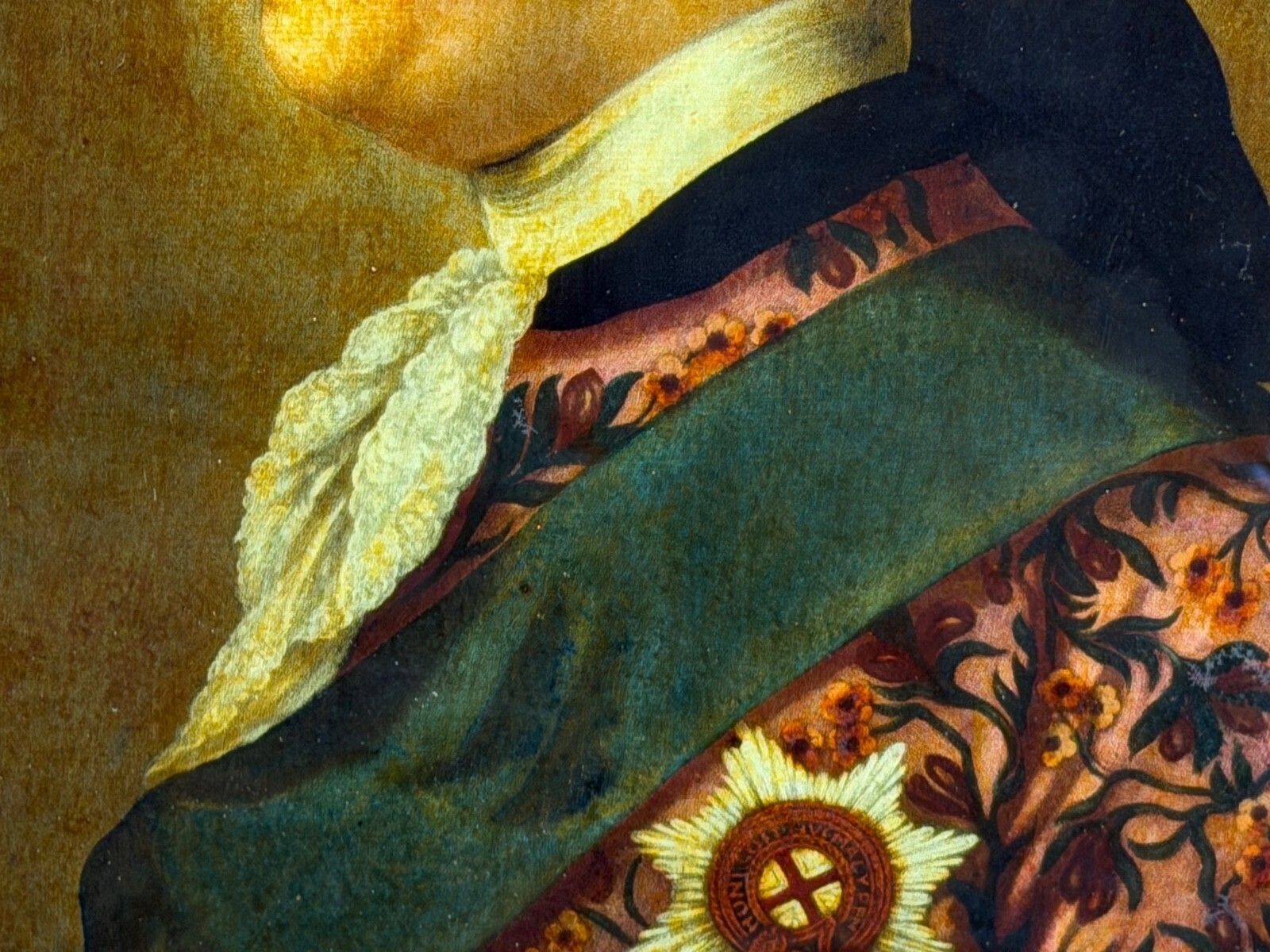 Reverse Painted Portrait Mezzotint King George III Engraved By Richard Purcell photo vinterior