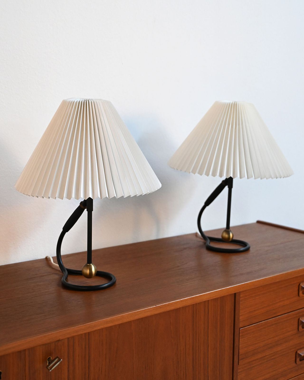 Pair Of “Kip Lamp” Lamps By Kaare Klint For Le Klint, 1940s photo furniture