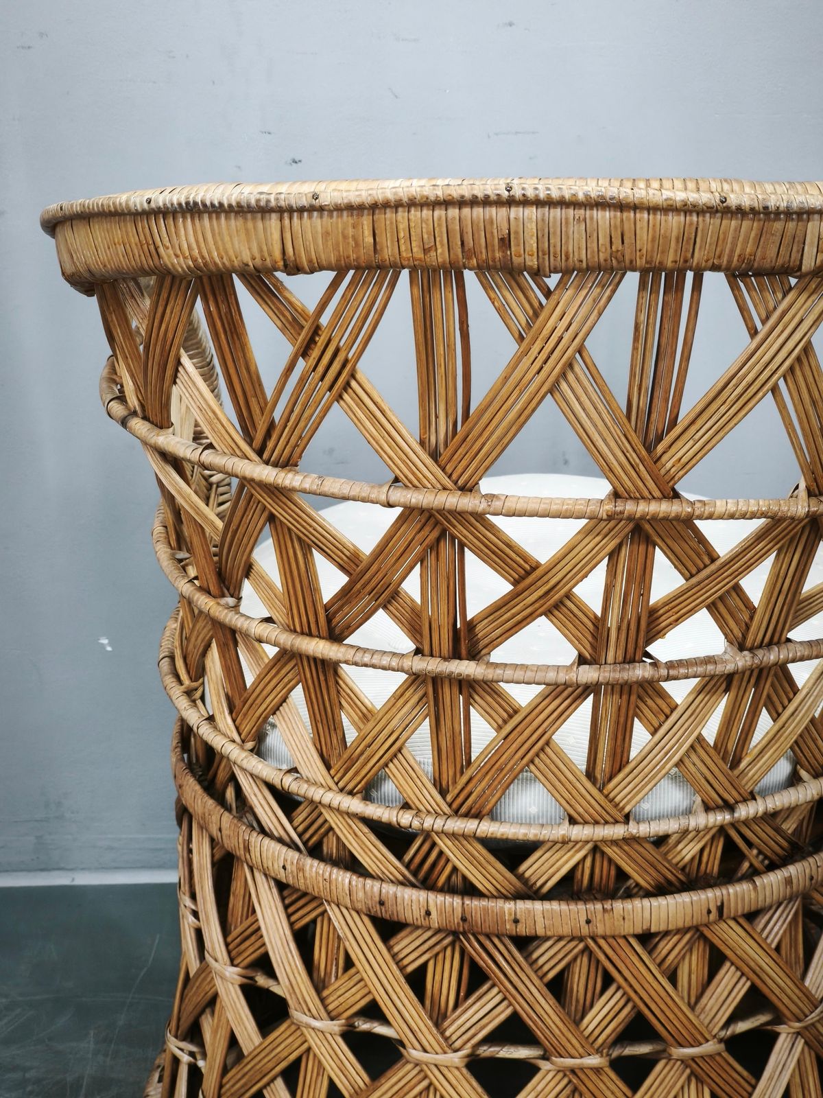 Stel Italiaanse bamboe en rotan loungestoelen, jaren 1960 photo vinterior