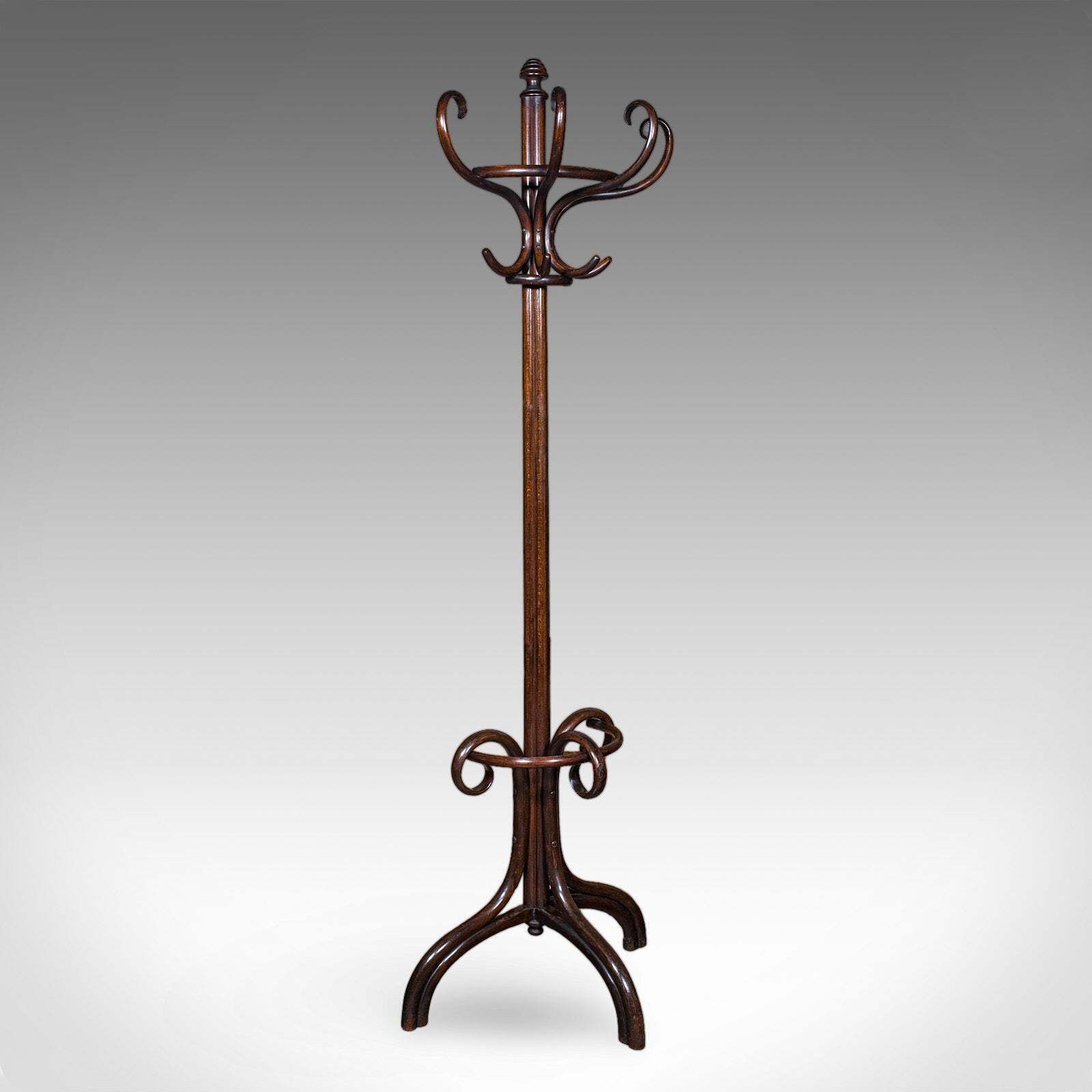 Antique Half Hall Stand, Austrian, Bentwood, Coat Tree, Rack, Thonet, Victorian