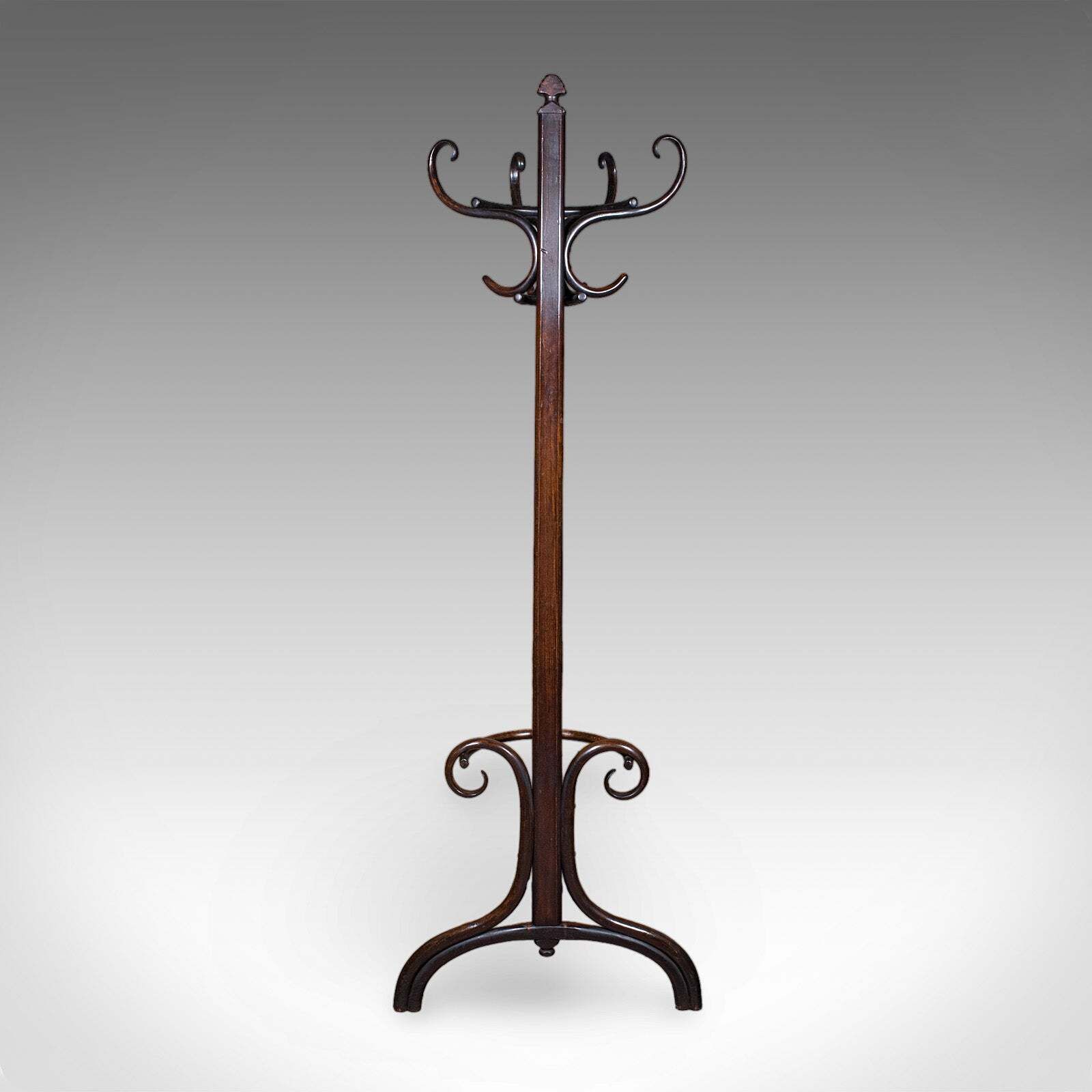 Antique Half Hall Stand, Austrian, Bentwood, Coat Tree, Rack, Thonet, Victorian photo Furniture