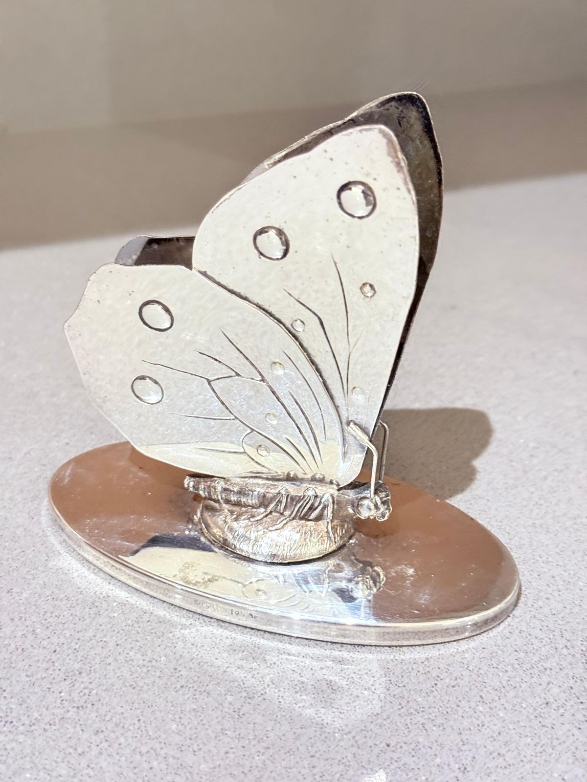 Antieke Vlinder Servethouder Decoratief Verzilverd Tafelgerei photo Woonaccessoires