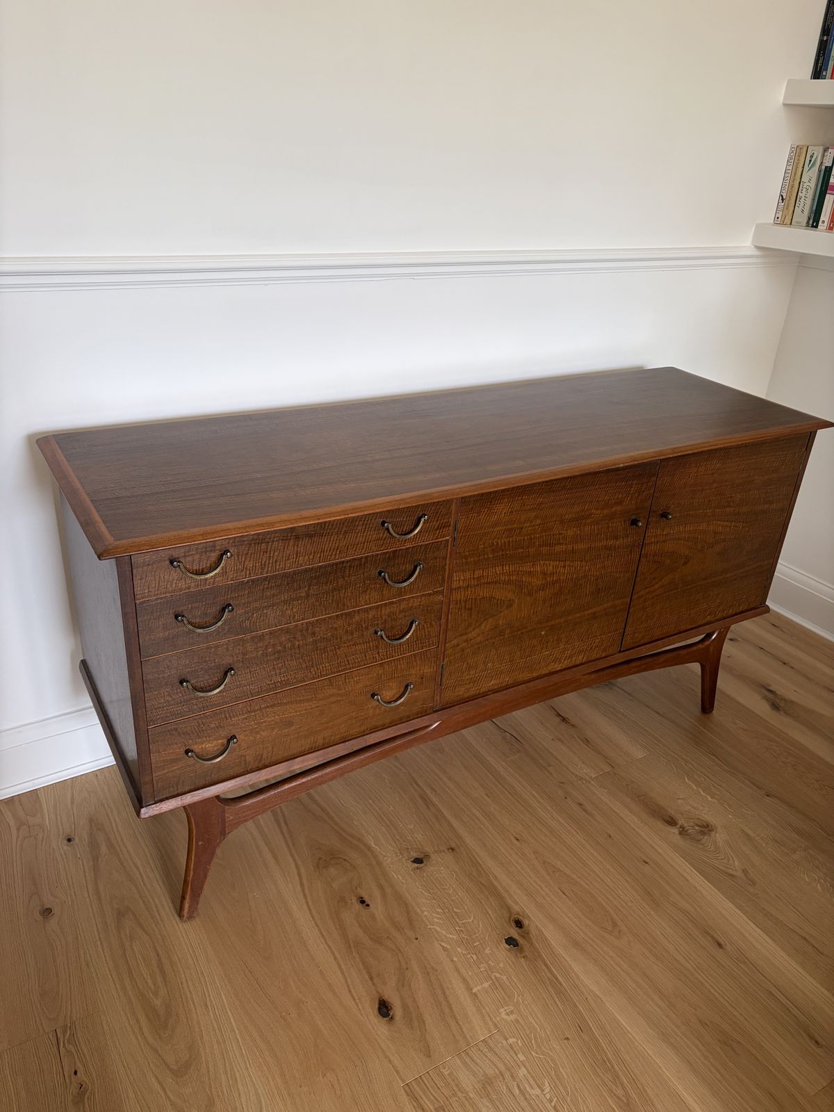 Alfred Cox Walnut Sideboard 1960s Cocktail Mid Century photo 775.0