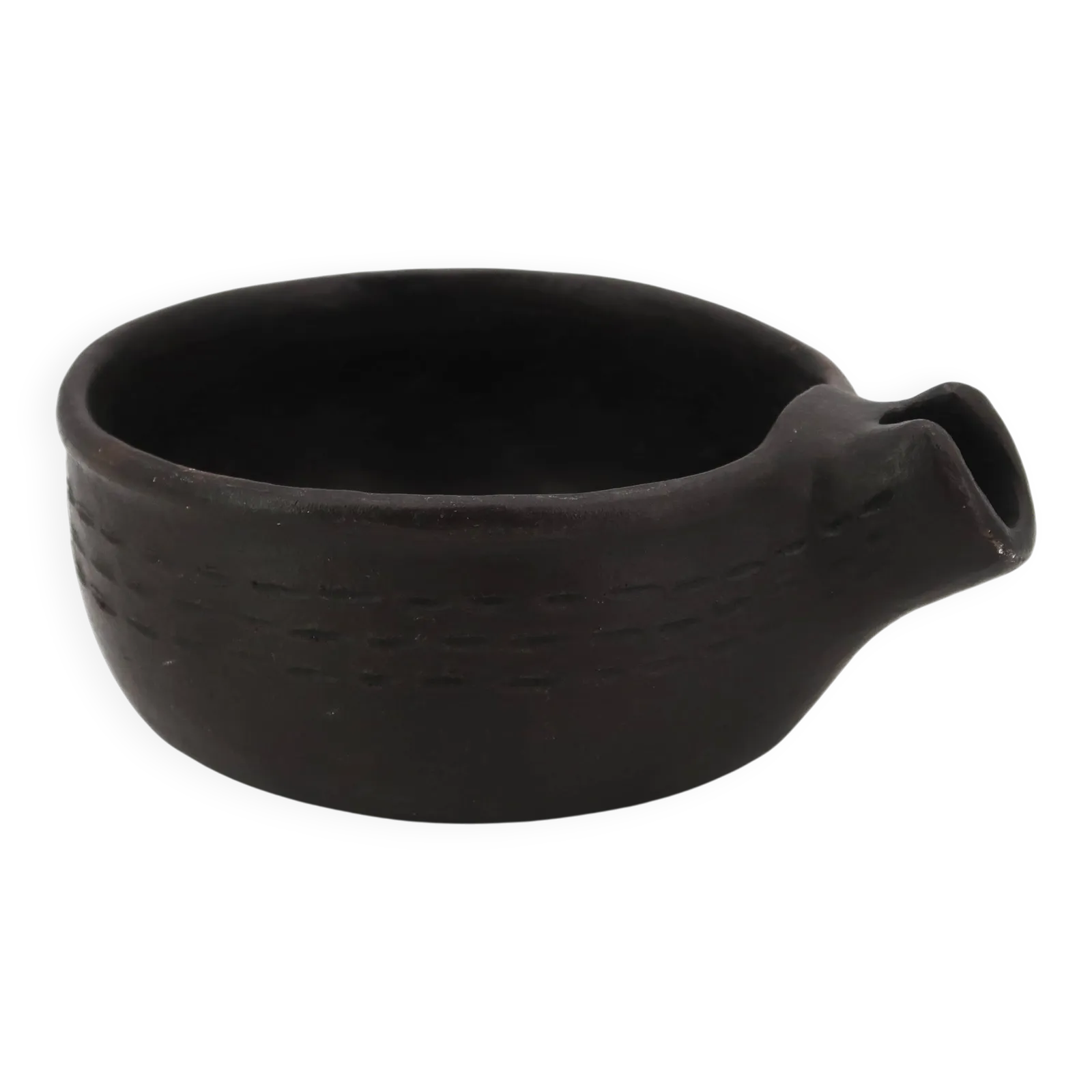 Zwart keramisch terracotta kruikje – Aboriginal, La Palma, Canarische Eilanden