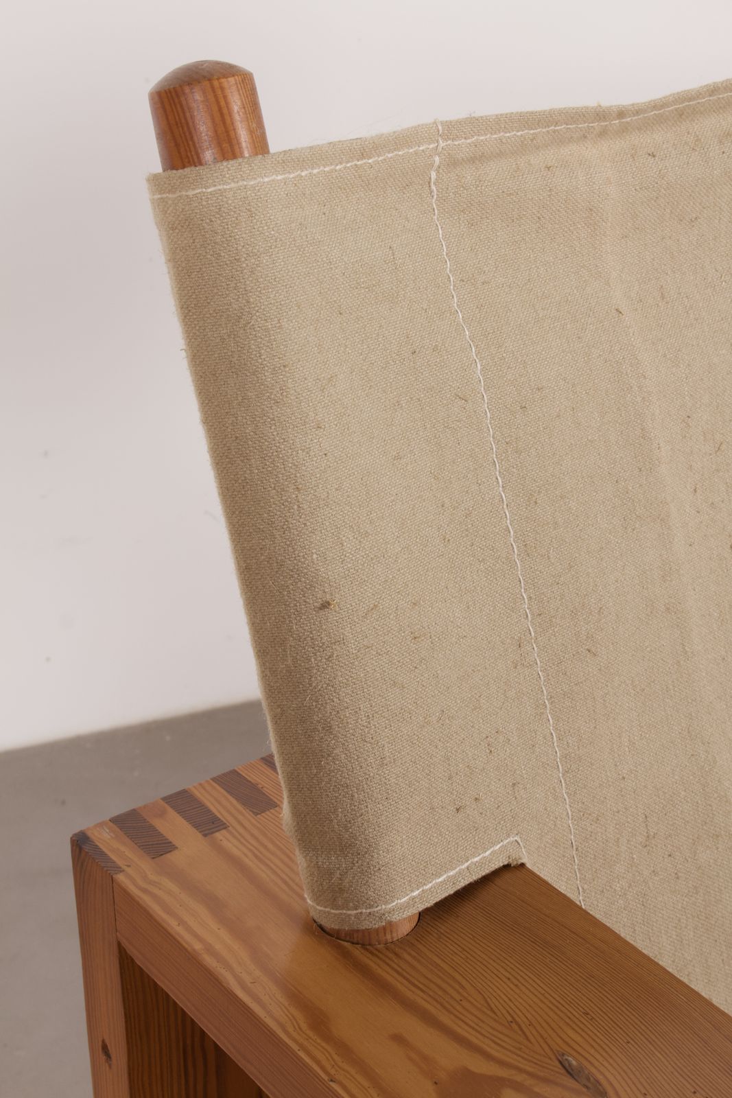 Mid-Century Modern Dutch Pine And Canvas Lounge Chair By Ate Van Apeldoorn, 1960s photo Meubels