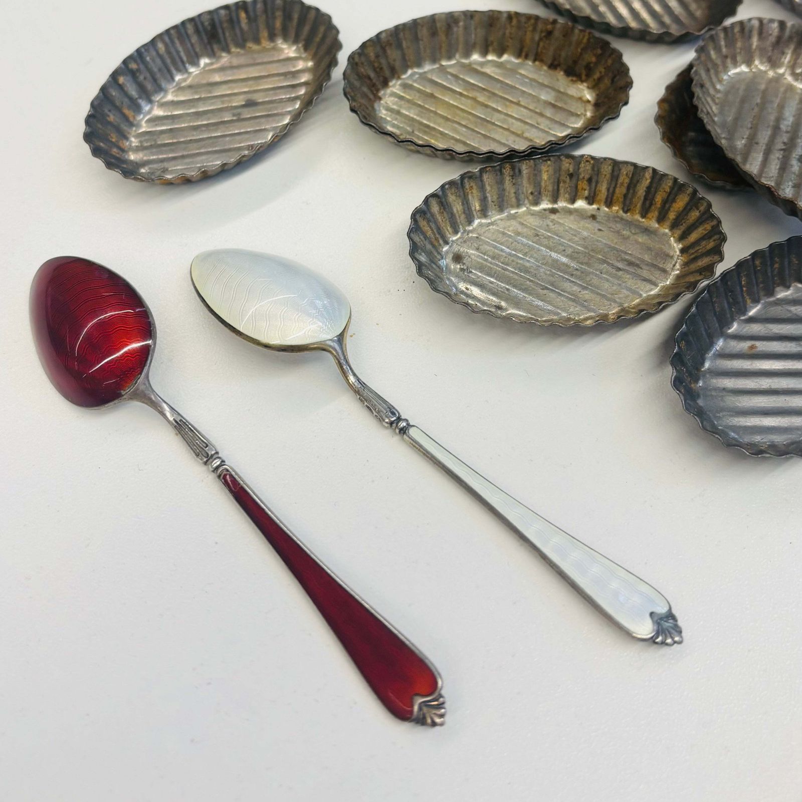 photo for sale Sterling Silver Guilloche Enamel Coffee Spoon