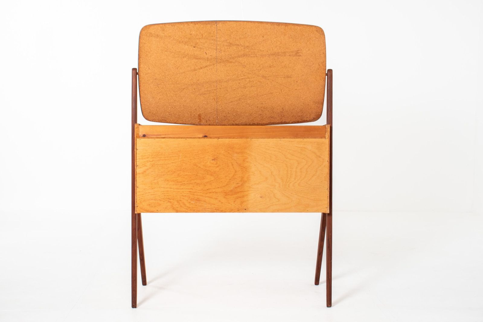 Deense Mid-Century Teak Kaptafel Met Zwart Glazen Blad, jaren 1960 photo vintage
