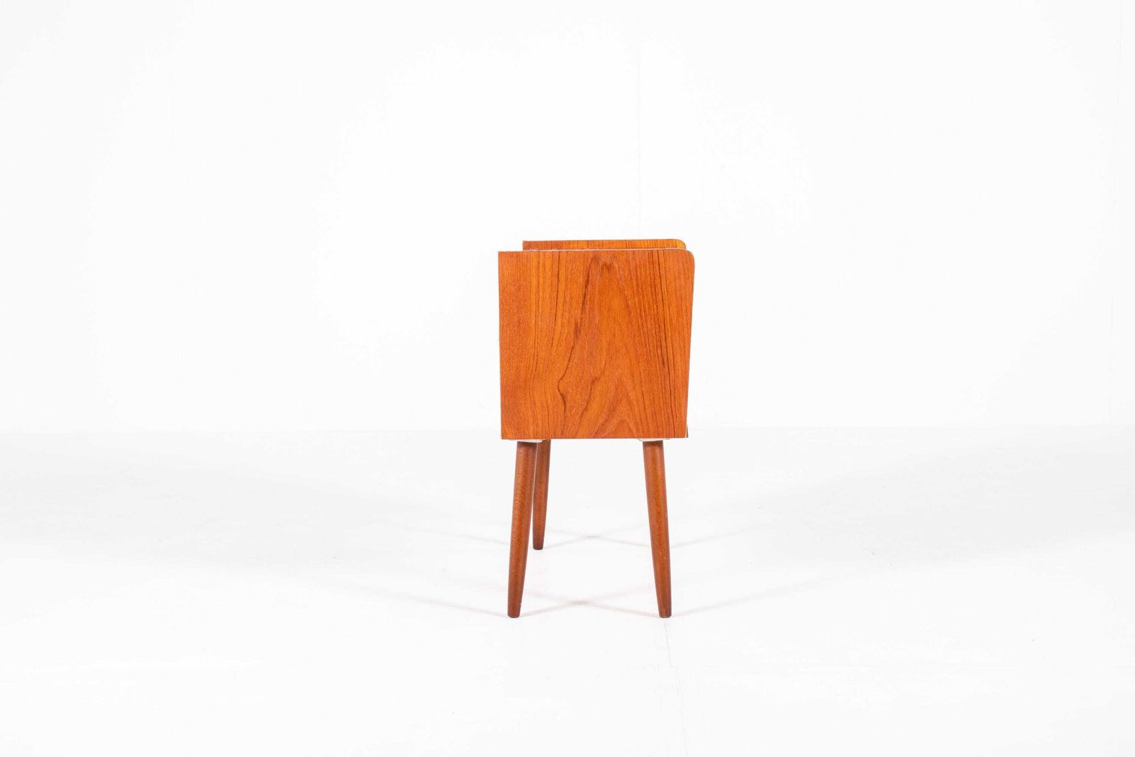 Danish Mid Century Teak Bedside Table — 1960s photo vintage