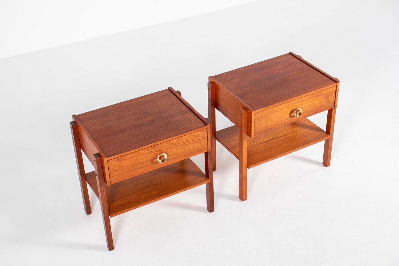Set Of 2 Danish Mid Century Teak Bedside Tables — 1960s photo 811.0