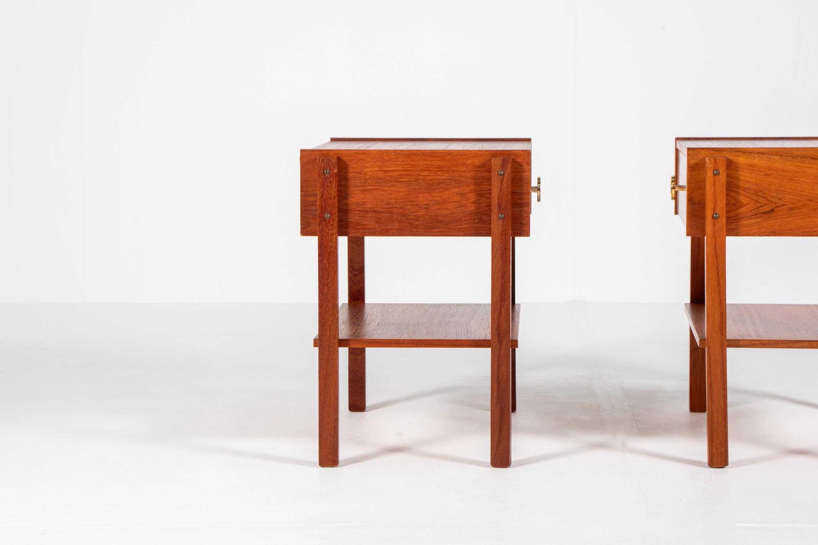 Set Of 2 Danish Mid Century Teak Bedside Tables — 1960s photo buy