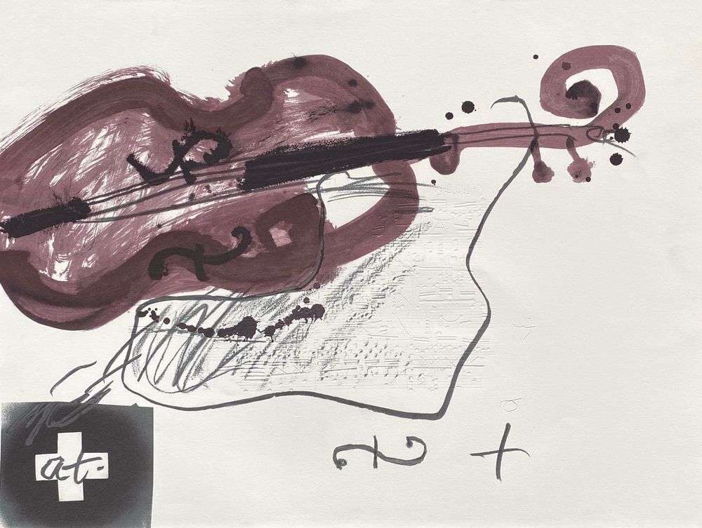 Antoni Tapies Lithograph Festival De Violoncelles 2005