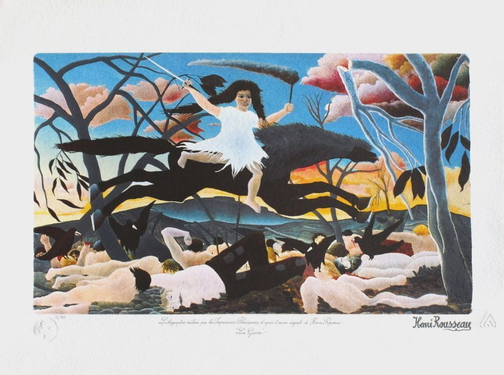 Le Douanier Rousseau Lithografie La Guerre 1990