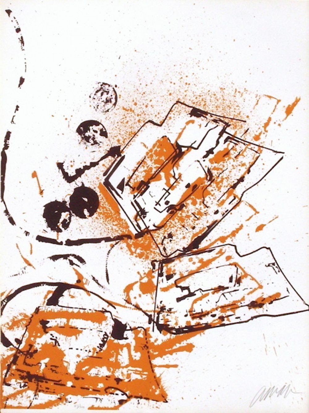Fernandez Arman Signed Lithograph L'intérieur Des Choses : Le Fer à Repasser 1971