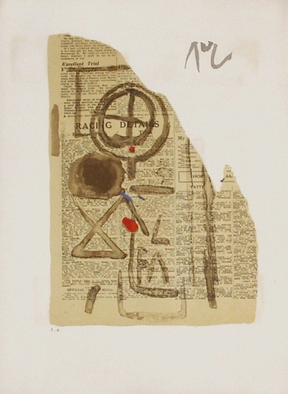 Bram Van Velde Gesigneerde Lithografie Mp 127 Bis Carnet De Bayonne 1974