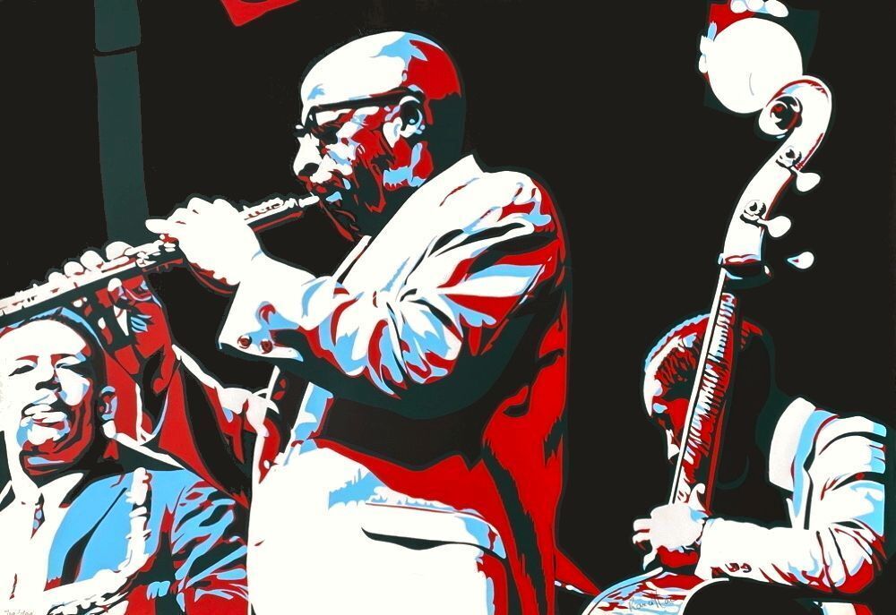 Bernard Rancillac Gesigneerde Zeefdruk Yusef Lateef 1974