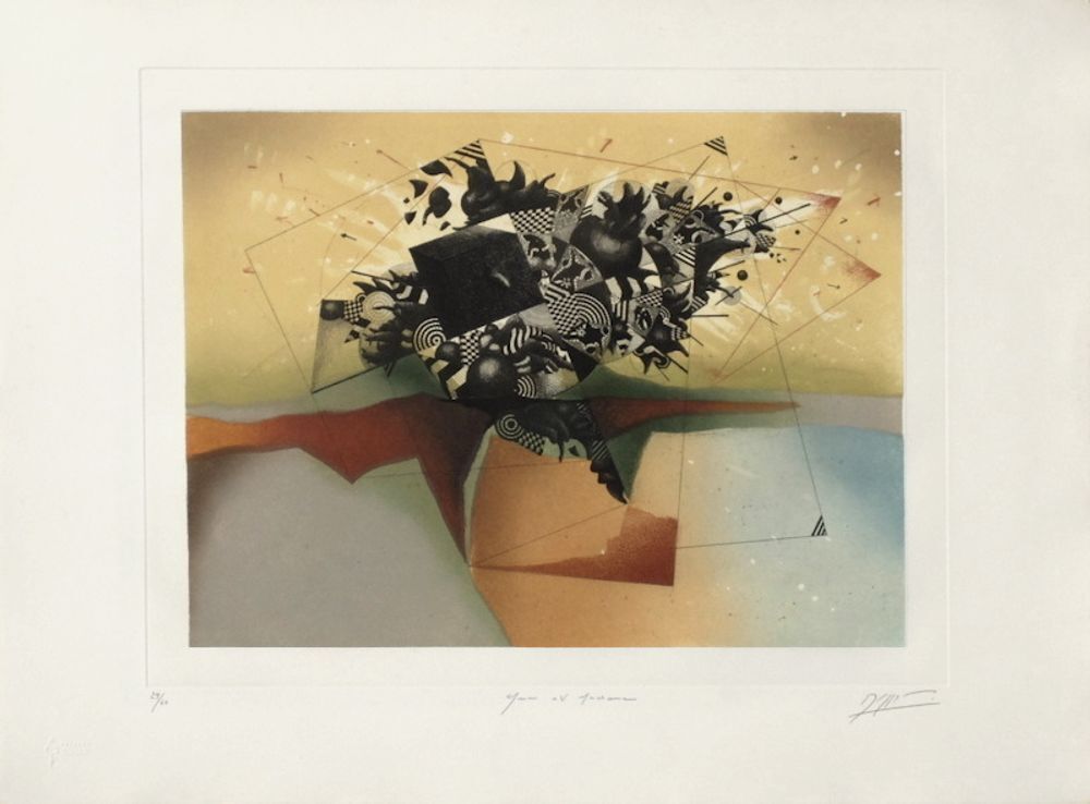 Georges Dussau Gesigneerde Ets Muse Et Madone 1981