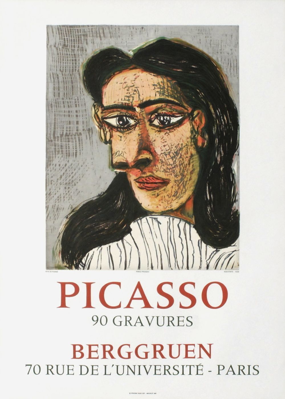 Pablo Picasso Poster Expo 71   Berggruen   Paris