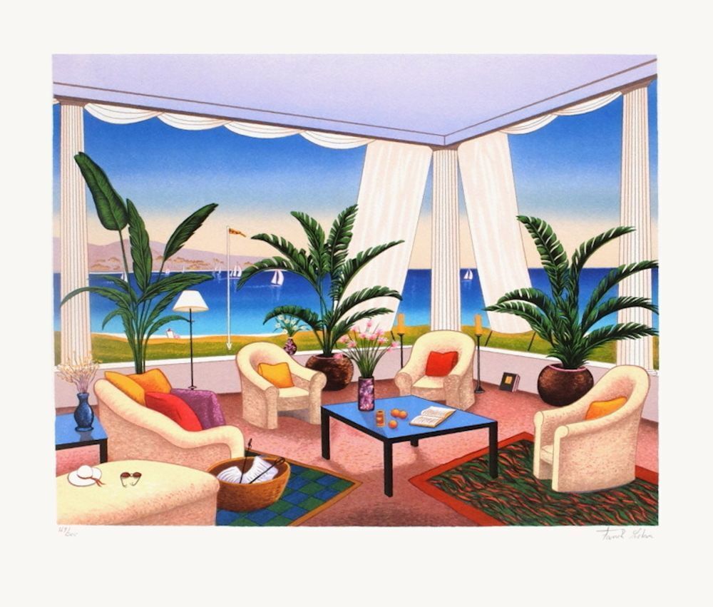 François Fanch Ledan Gesigneerde Lithografie Brise Tropicale 1997