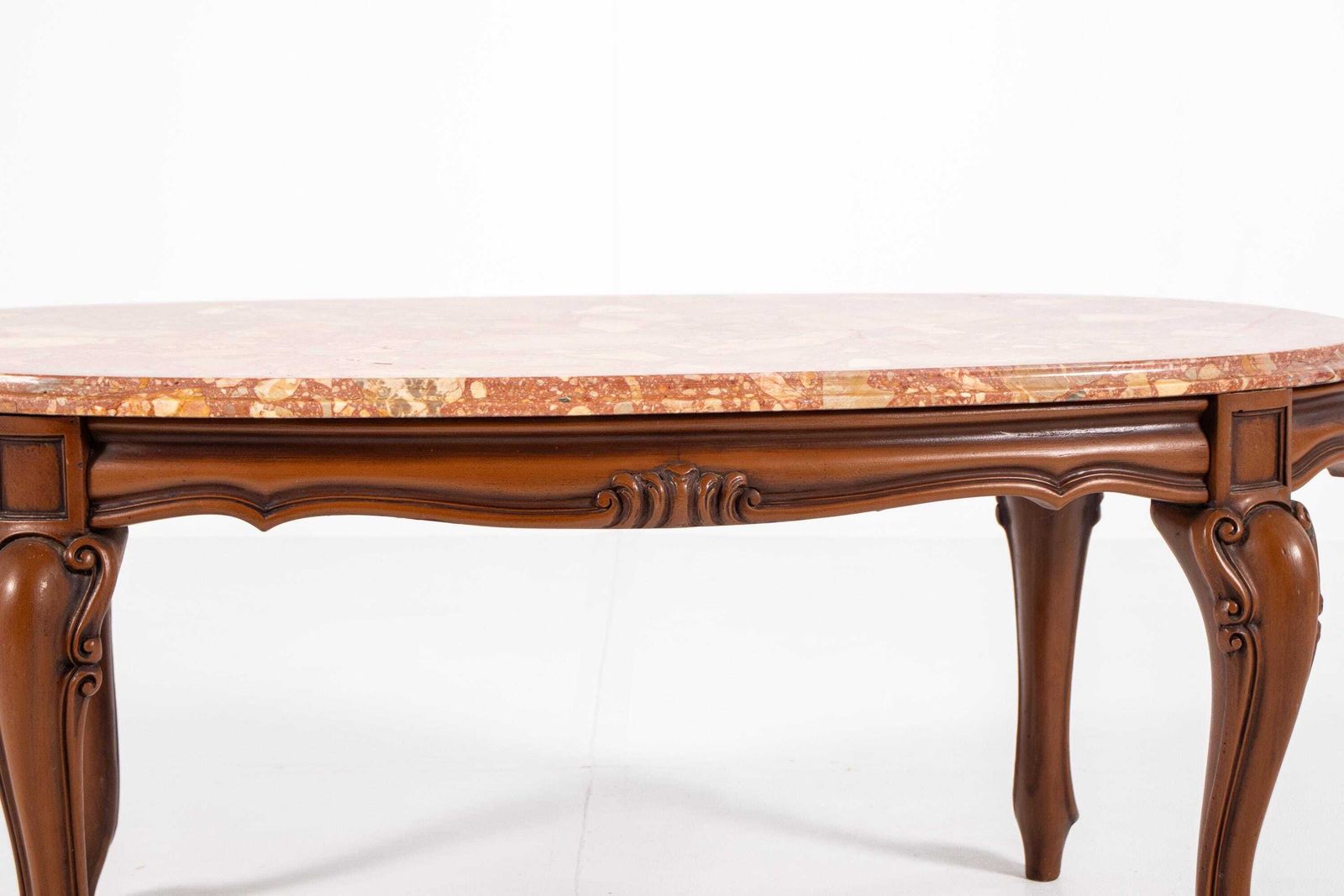 Vintage salontafel in Louis XV-stijl met marmeren blad, 20e eeuw photo buy