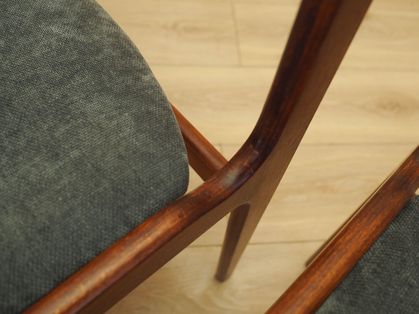 Set van vier teakhouten stoelen, Deens design, jaren 1970, gemaakt in Denemarken photo 1449.0