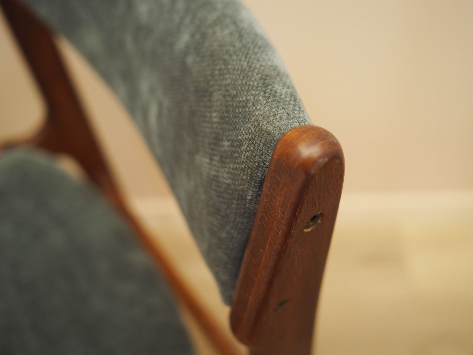 Set van vier teakhouten stoelen, Deens design, jaren 1970, gemaakt in Denemarken photo vintage