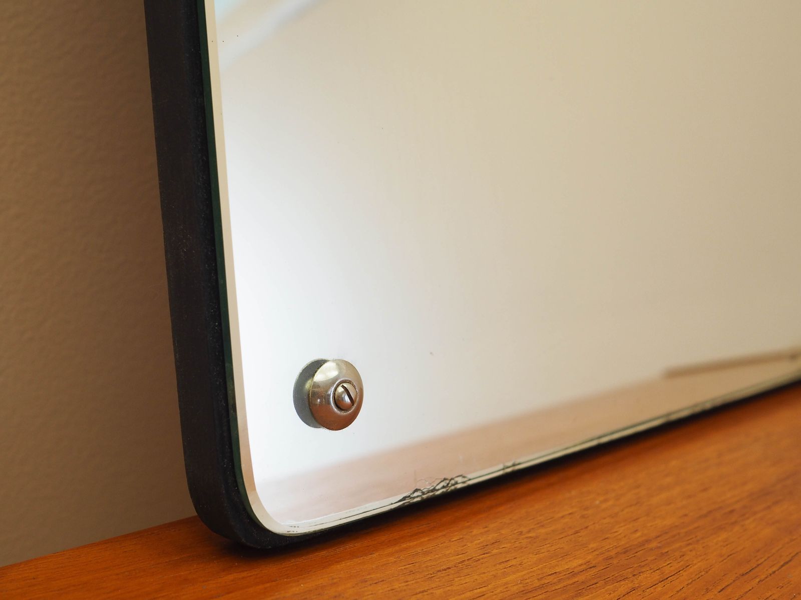 Mirror In A Wooden Frame, Danish Design, 1970s, Made In Denmark photo for sale