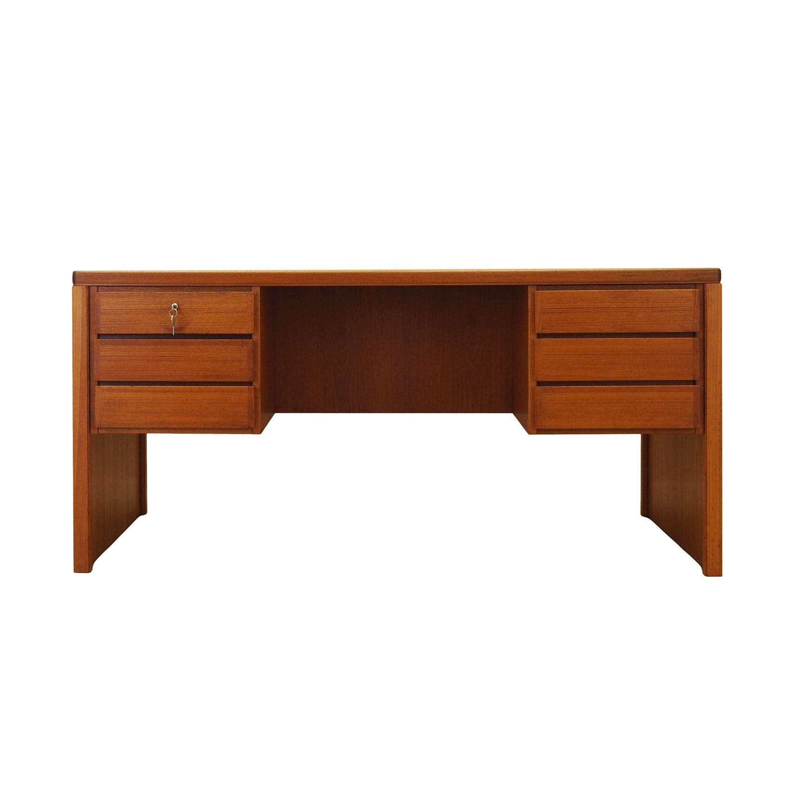 Bureau en teck, design danois, années 1970, fabriqué par Omann Jun.