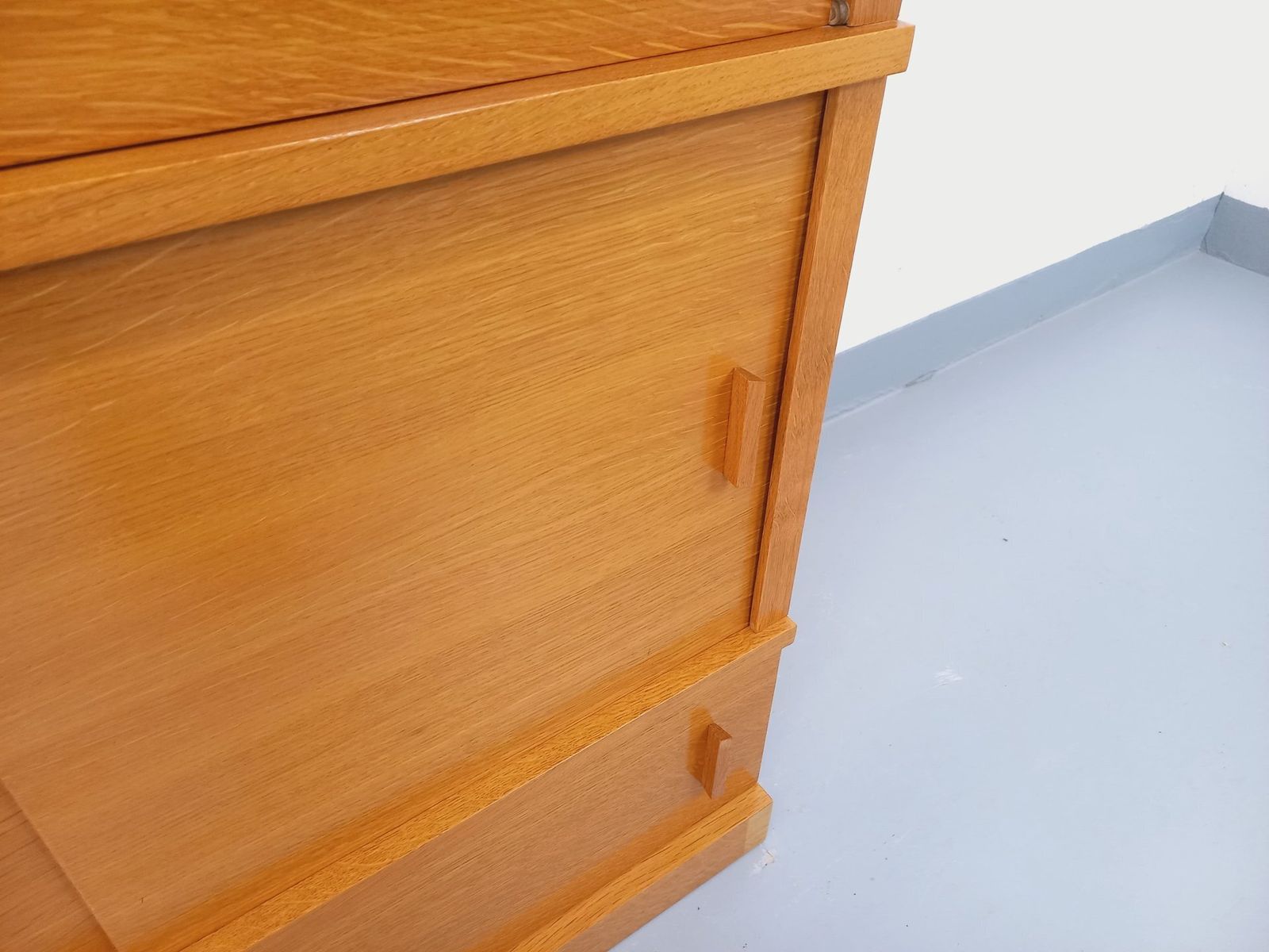 Opbergkast met Eiken Secretaire photo vintage