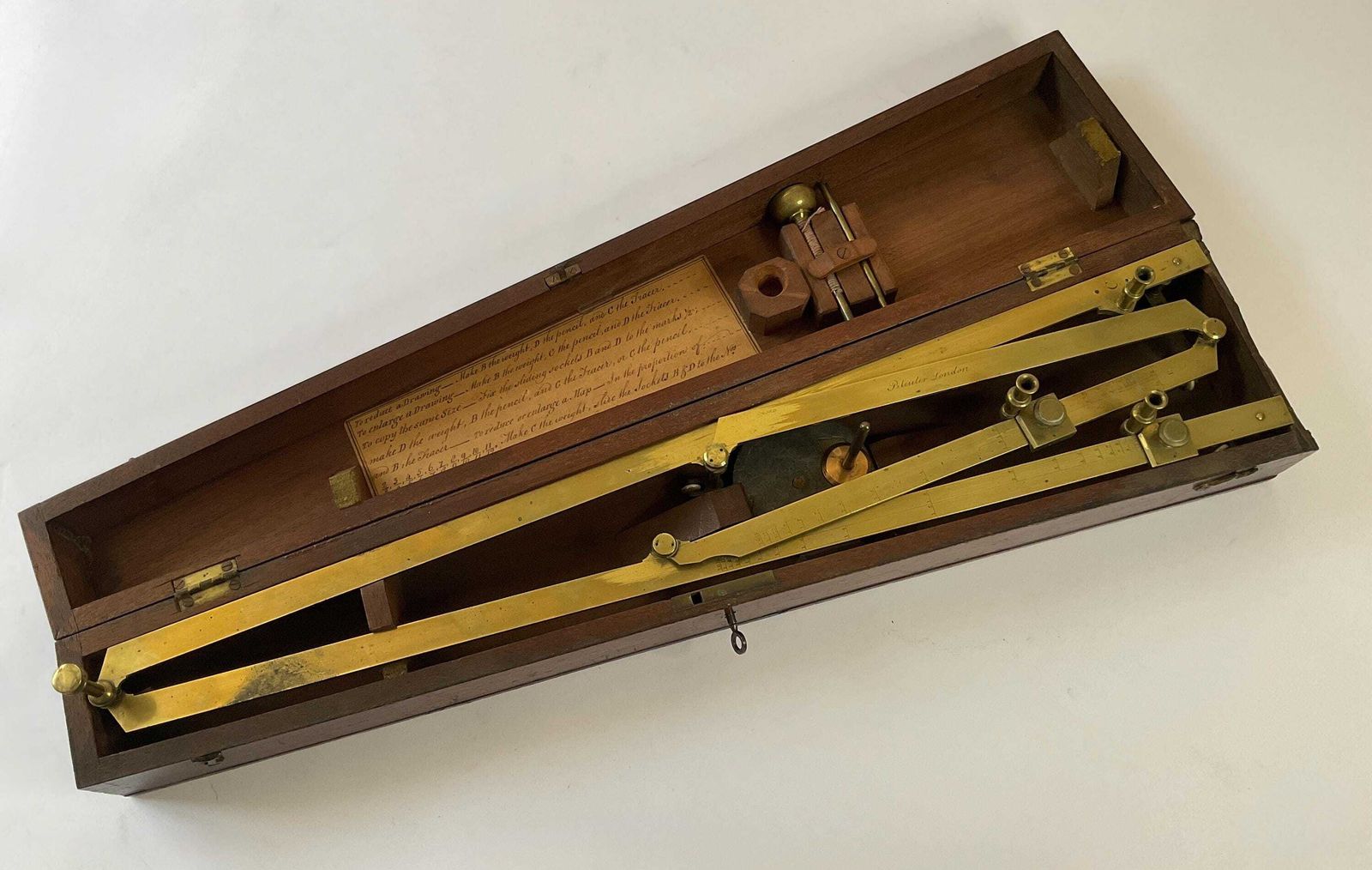 Antiek Georgisch messing pantograaf van John Bleuler, Londen (ca. 1790-1820) photo for sale