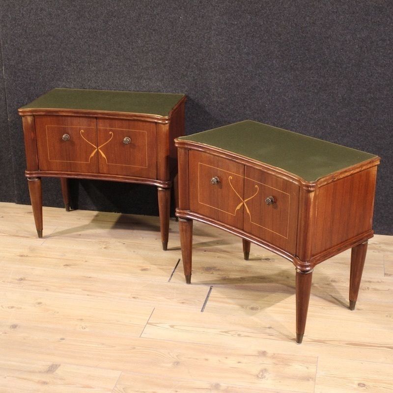 Furniture Pair Of 20th Century Paolo Buffa Style Italian Bedside Tables photo