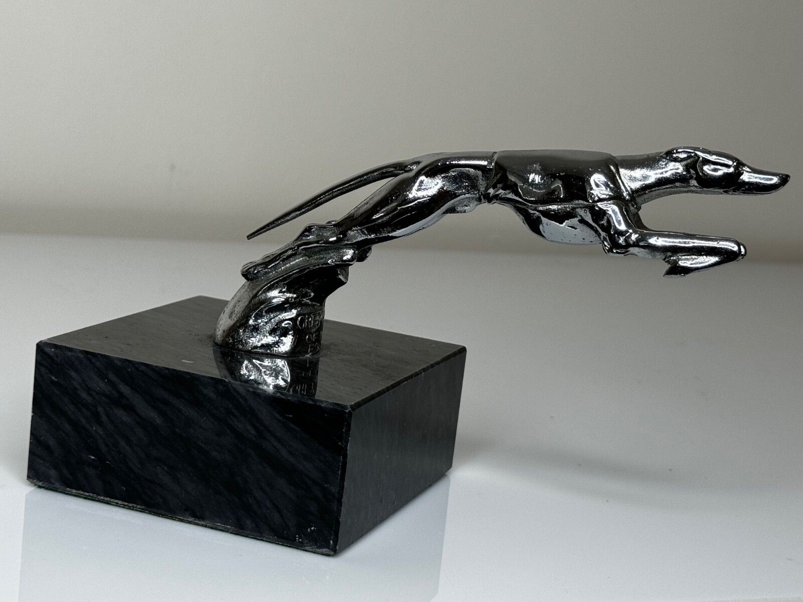 Early 20th Century Louis Lejeune Chrome Plated Racing Greyhound Of The Road Classic Mascot photo furniture