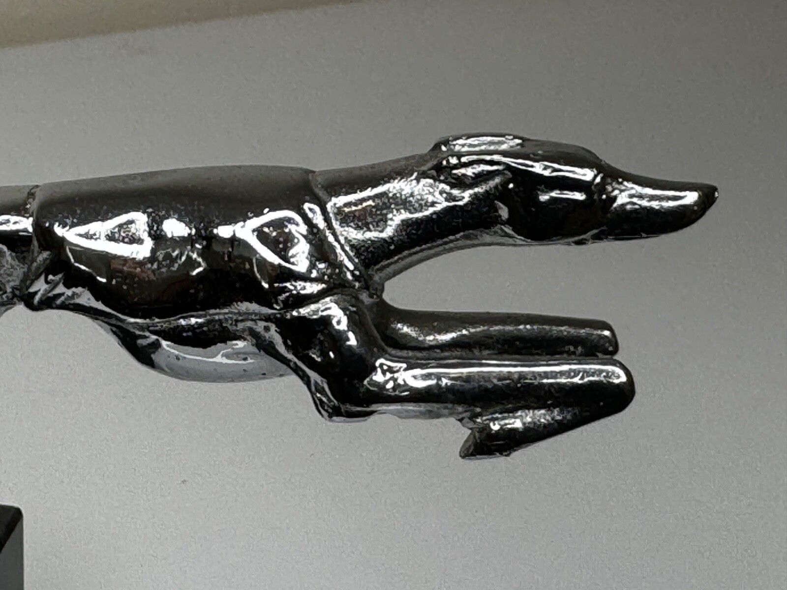 Early 20th Century Louis Lejeune Chrome Plated Racing Greyhound Of The Road Classic Mascot photo vinterior