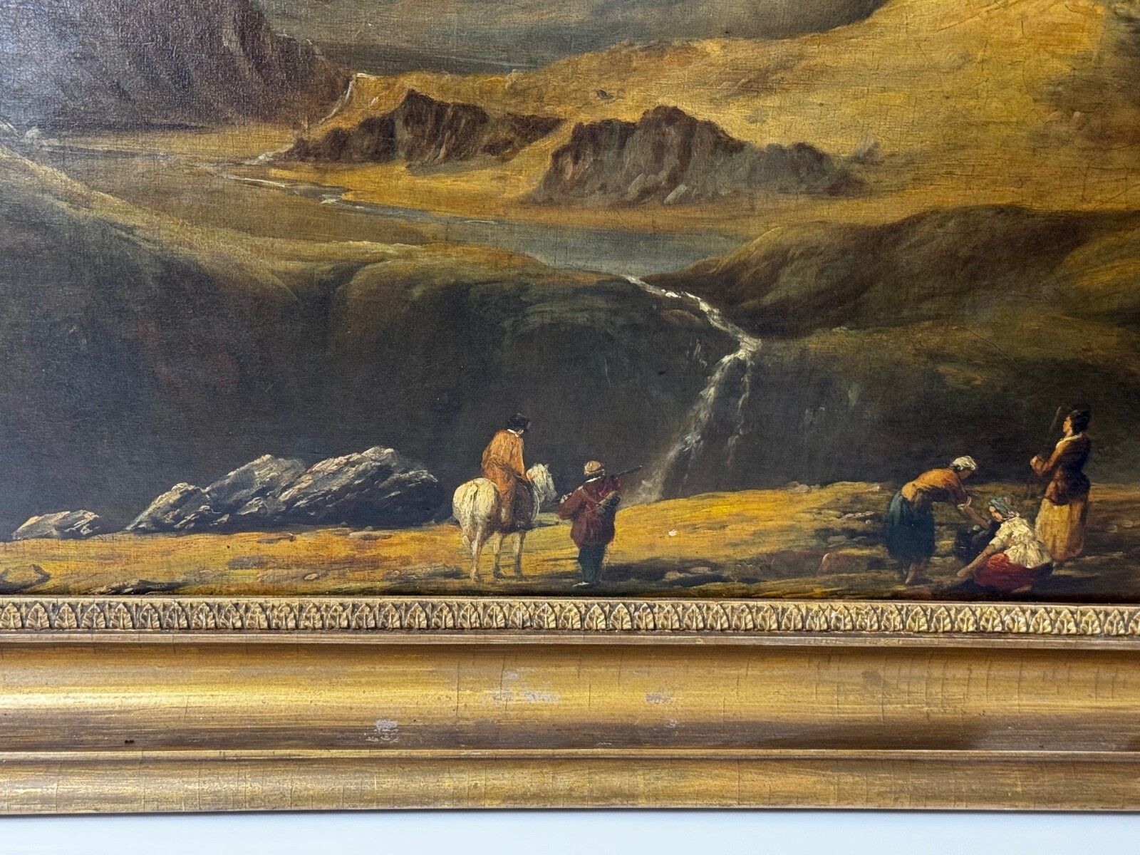 Groot schilderij 19e eeuw Mount Snowdon North Wales toegeschreven aan Edward William photo Kunst