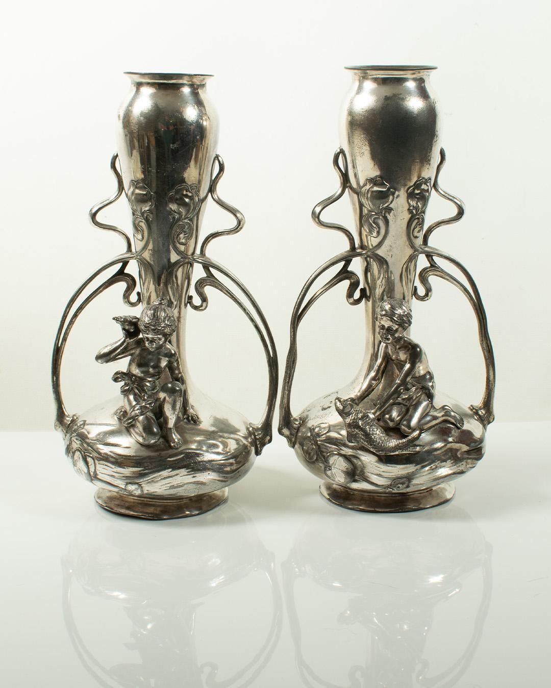 Paire de vases Art Nouveau WMF, vers 1900 photo furniture