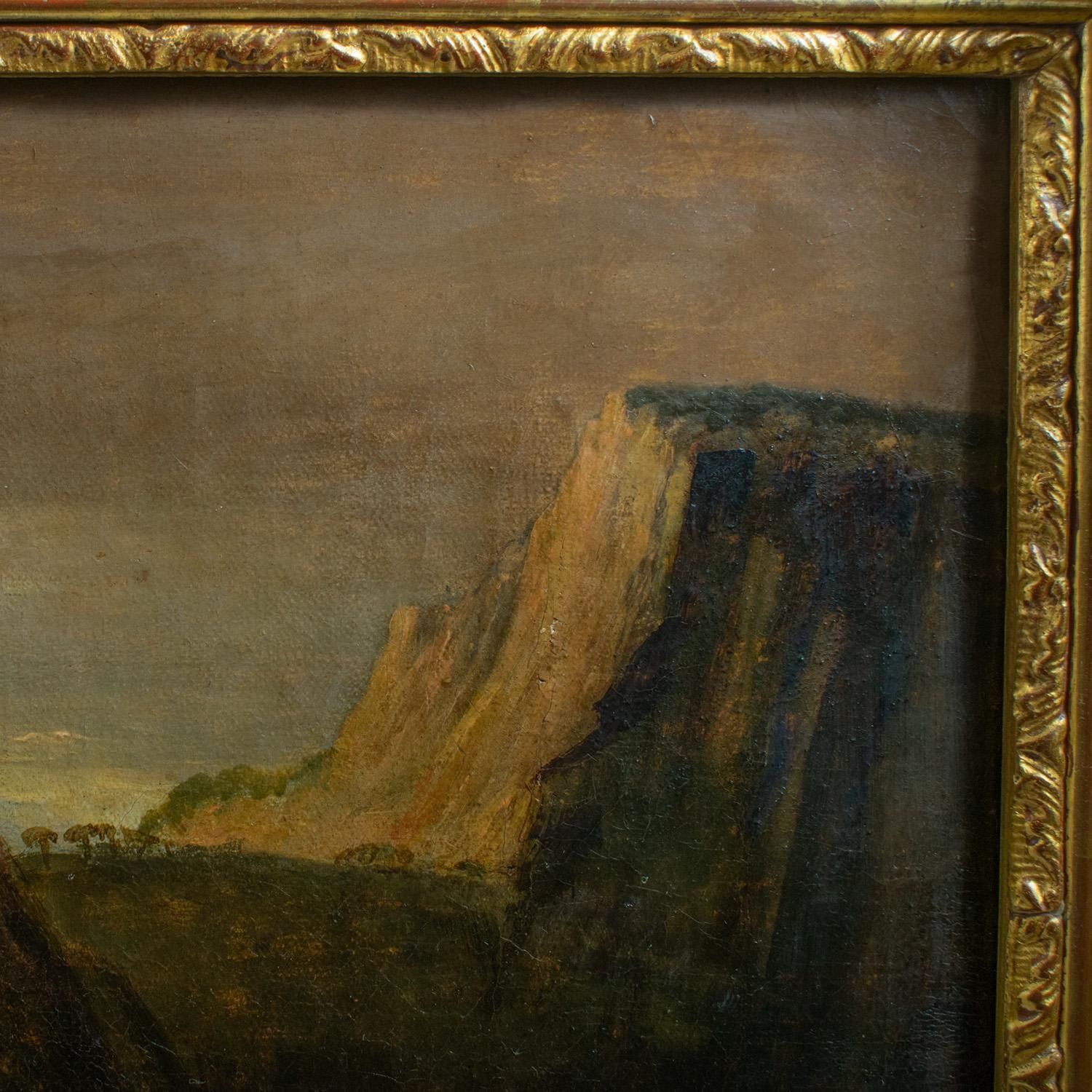 Salvator Rosa (attribué à), huile sur toile, XVIIe siècle - Soldats et voyageurs au repos photo buy
