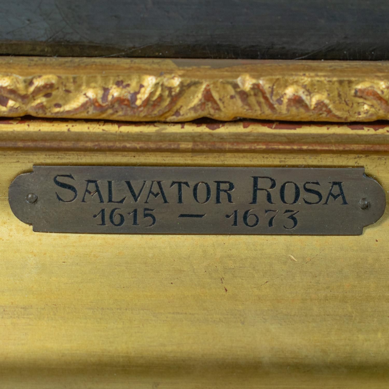 photo furniture Salvator Rosa (attribué à), huile sur toile, XVIIe siècle - Soldats et voyageurs au repos