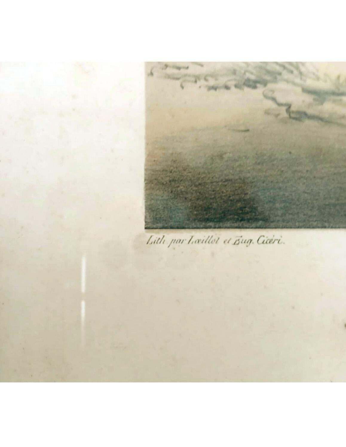 Lithographie Le Poney d'après Alfred De Dreux, colorée par Loeillot et Ciceri, vers 1840 photo Art