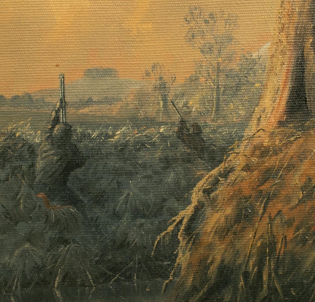 Peter Coulthard (1949   )   Shooting Geese On The Fens   Oil On Canvas photo for sale