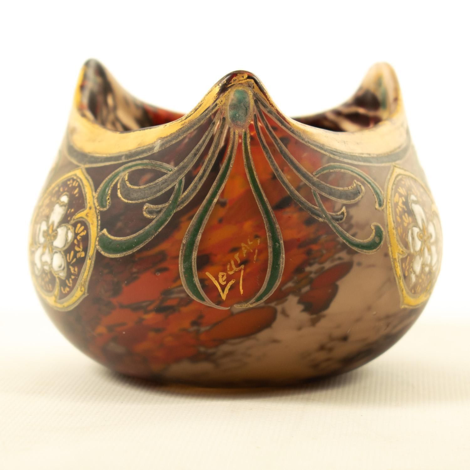photo furniture Vase boule en verre soufflé Art Nouveau, Le Gras