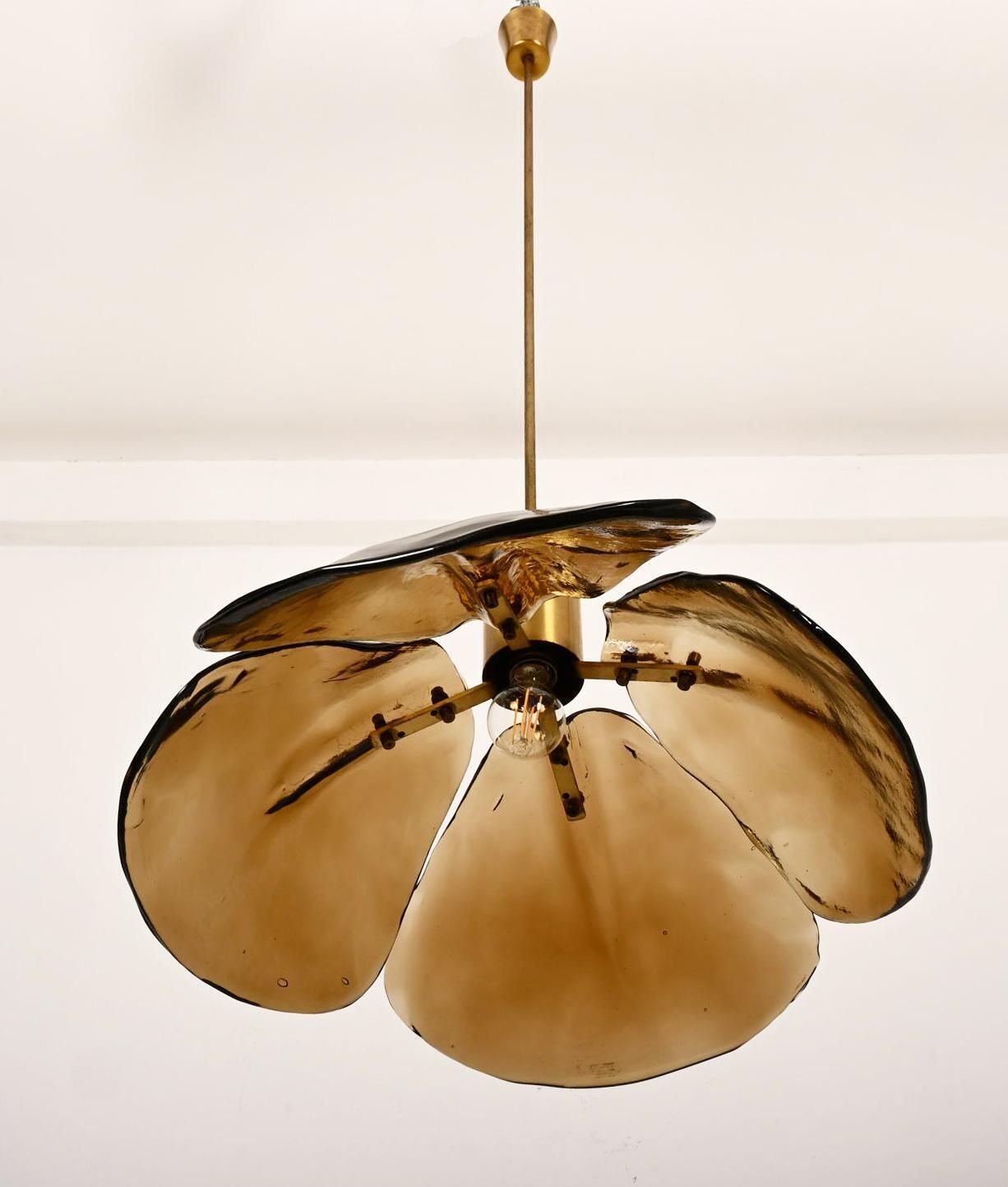 Rare Austrian J. T. Kalmar Chandelier With Mazzega Art Glasses photo for sale