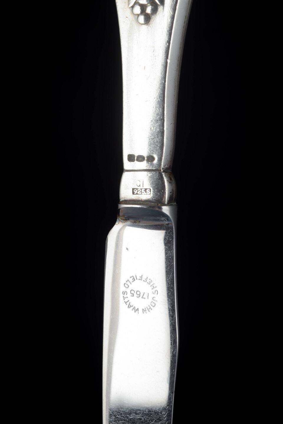 Georg Jensen. Trois couteaux à fruits en argent sterling. Modèle « Fuchsia ». photo 424.0